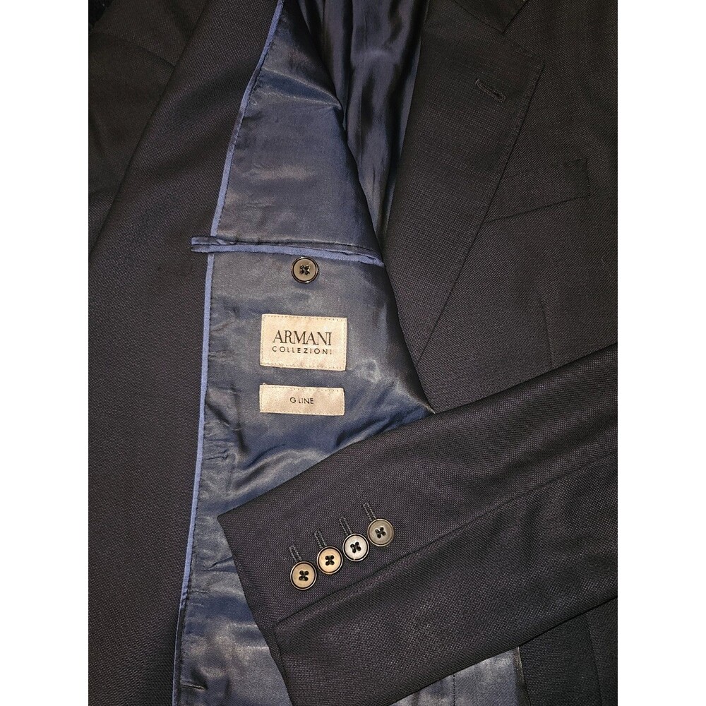 🔥Excellent!🔥ARMANI COLLEZIONI G Line Slim Fit G LINE 38S Navy Wool Blazer 💯